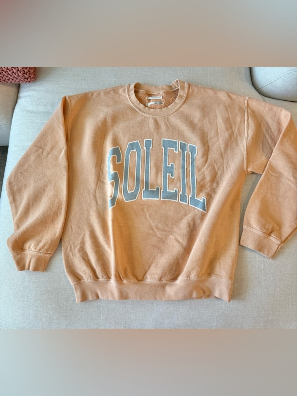 Anthropologie Peach Crewneck Sweatshirt